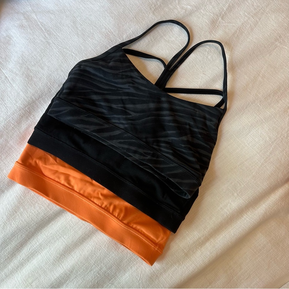 Lululemon Athletica 3x Flow Y Bra Nulu size 6